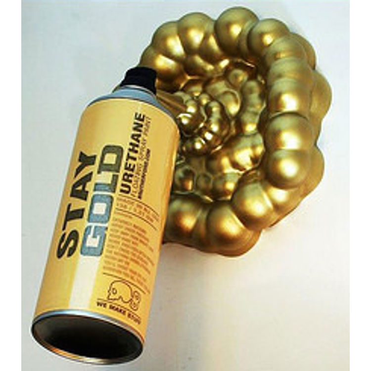 "stay gold" floating spray paint by Brutherford