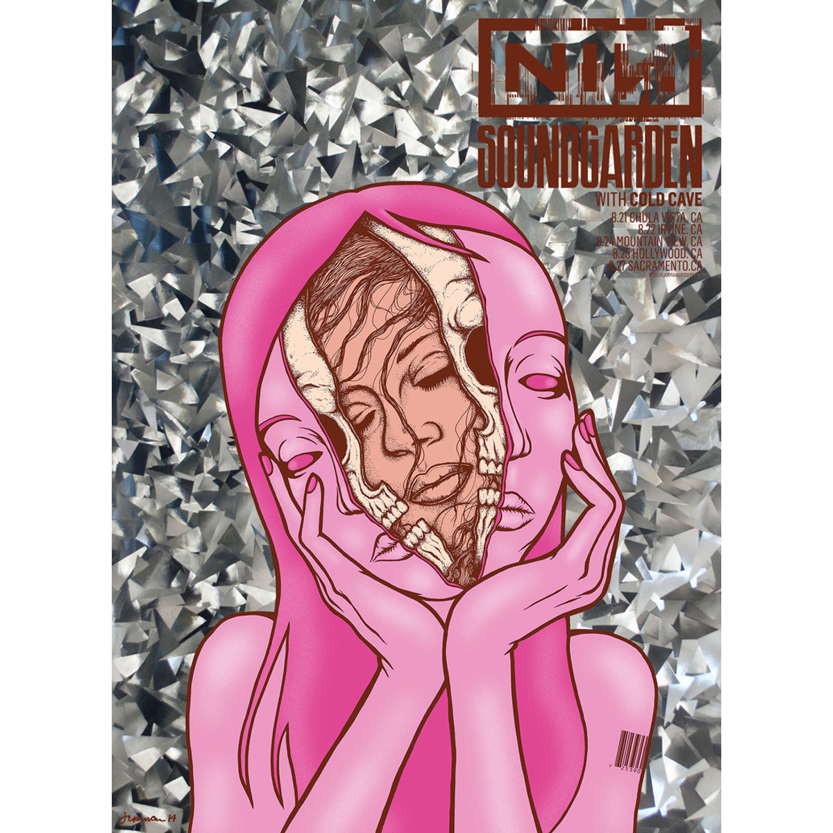 NINE INCH NAILS / Soundgarden (California 2014) SHATTERED FOIL EDITION