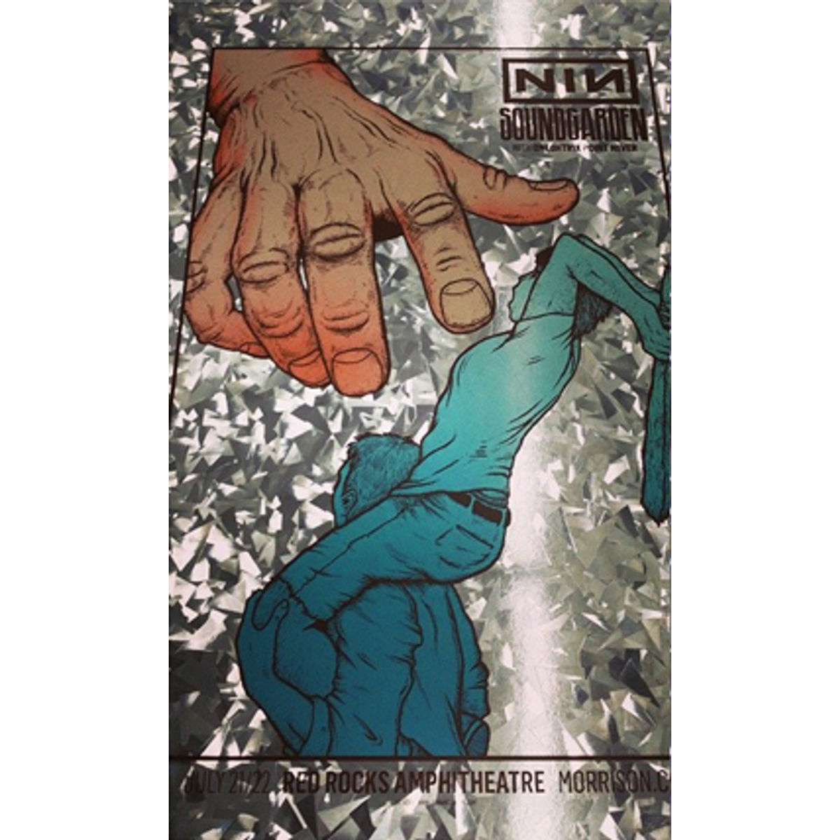 NINE INCH NAILS / Soundgarden (Red Rocks 2014) SHATTERED FOIL Variant