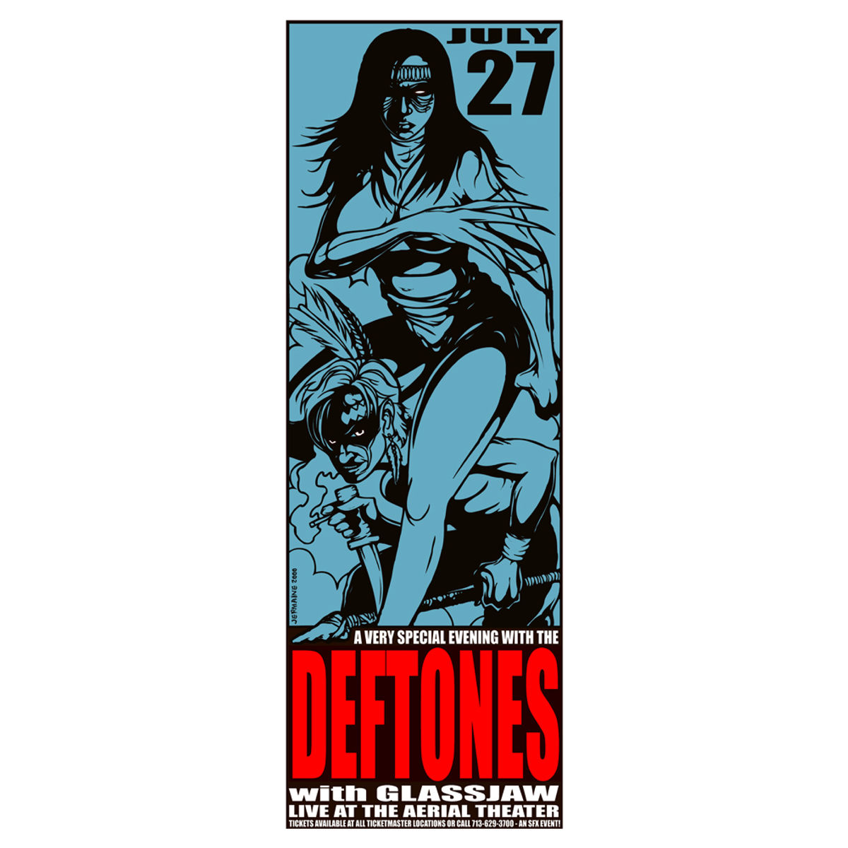 DEFTONES / Glassjaw mini-print on Holographic FOIL