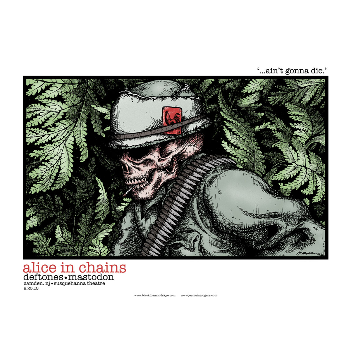 Alice In Chains / DEFTONES / Mastodon 'Rooster' (Camden 2010) CREAM SHOW EDITION Artist Proofs!