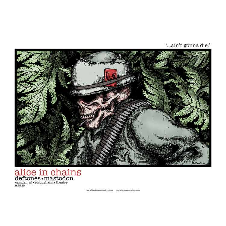 Alice In Chains / DEFTONES / Mastodon 'Rooster' (Camden 2010) CREAM SHOW EDITION Artist Proofs! by Jermaine Rogers