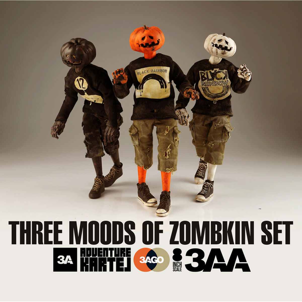 Three Moods of Zombkin - Milky GID 3AA Exclusive
