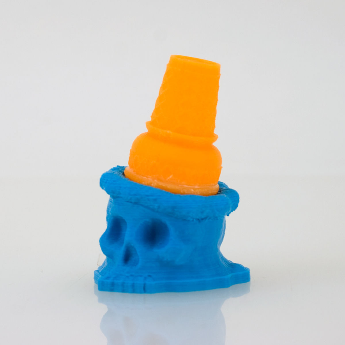 3D-Printed Ice Scream Man Bite Size - blue