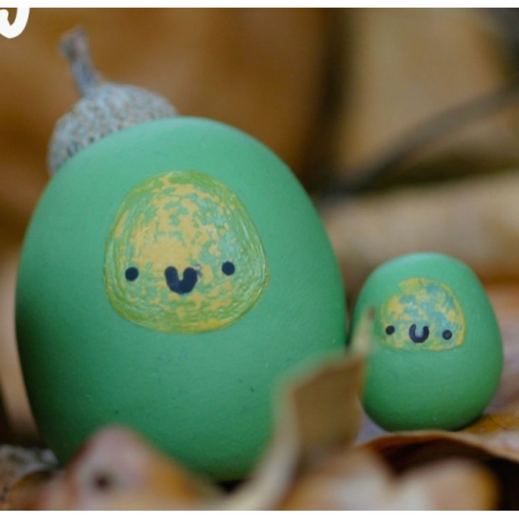Acorn Worry Beans - green by Taylored Curiosities