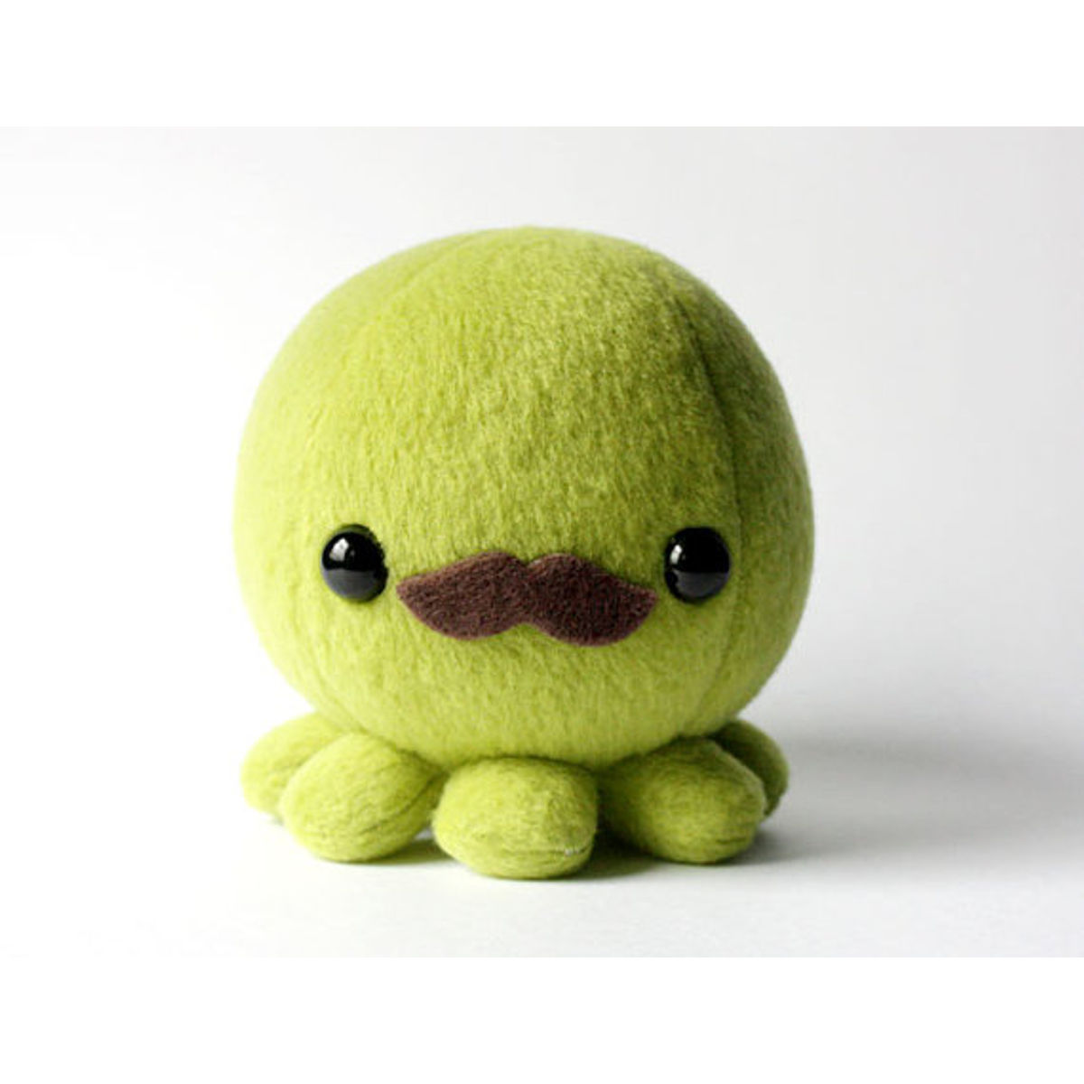Green Octopus Plush with Moustache