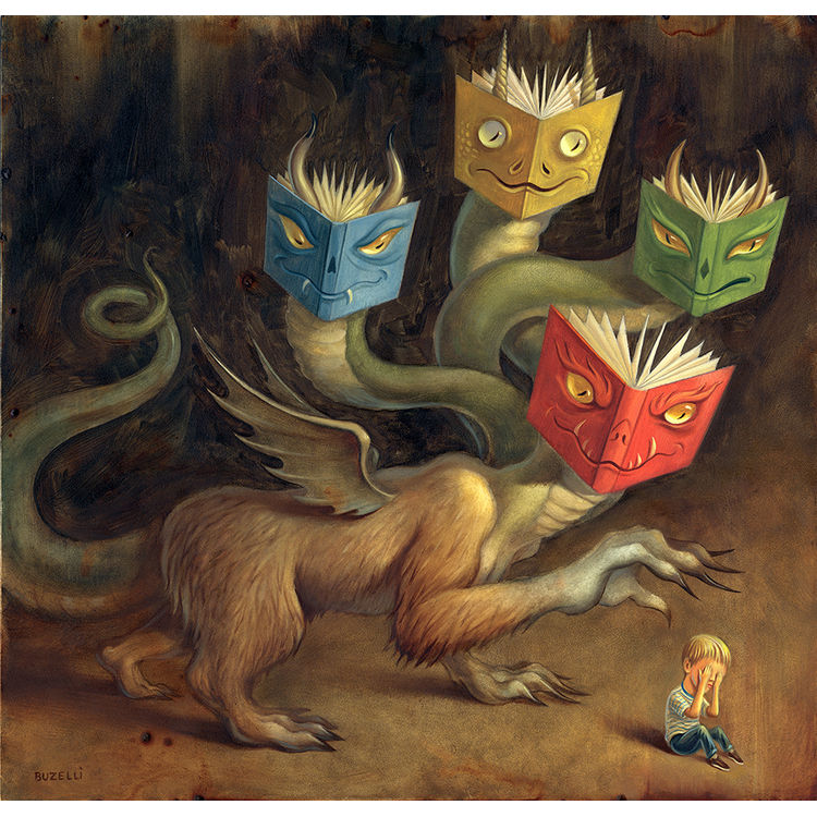 Bibliophobia by Chris Buzelli