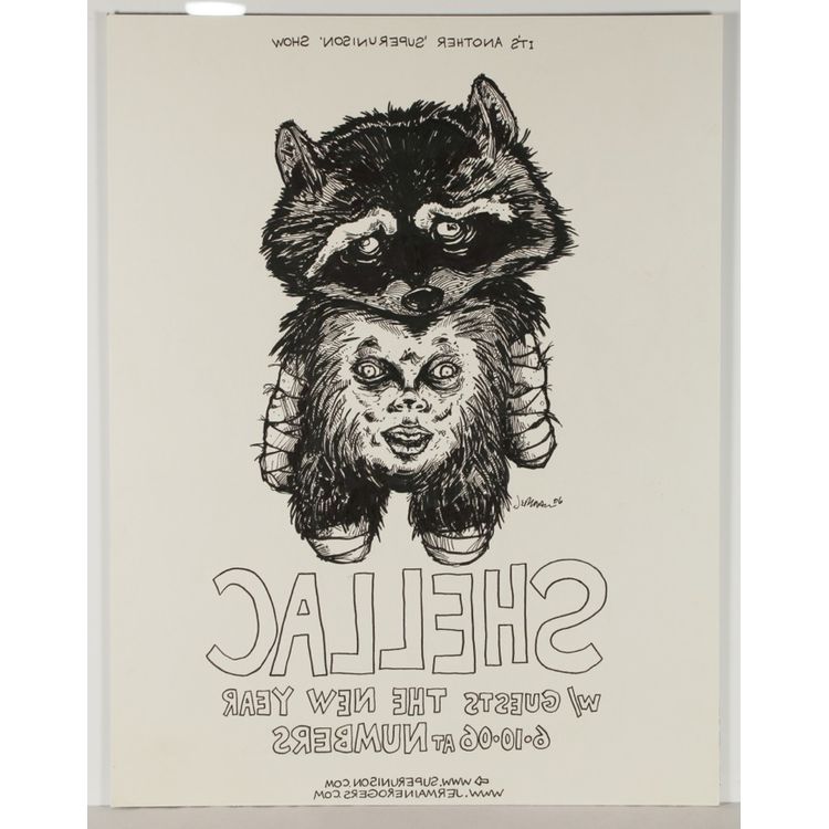 Original Art for Proposed SHELLAC Print 2006 (Art was eventually used for the Deftones Tour of Russia later that year) by Jermaine Rogers