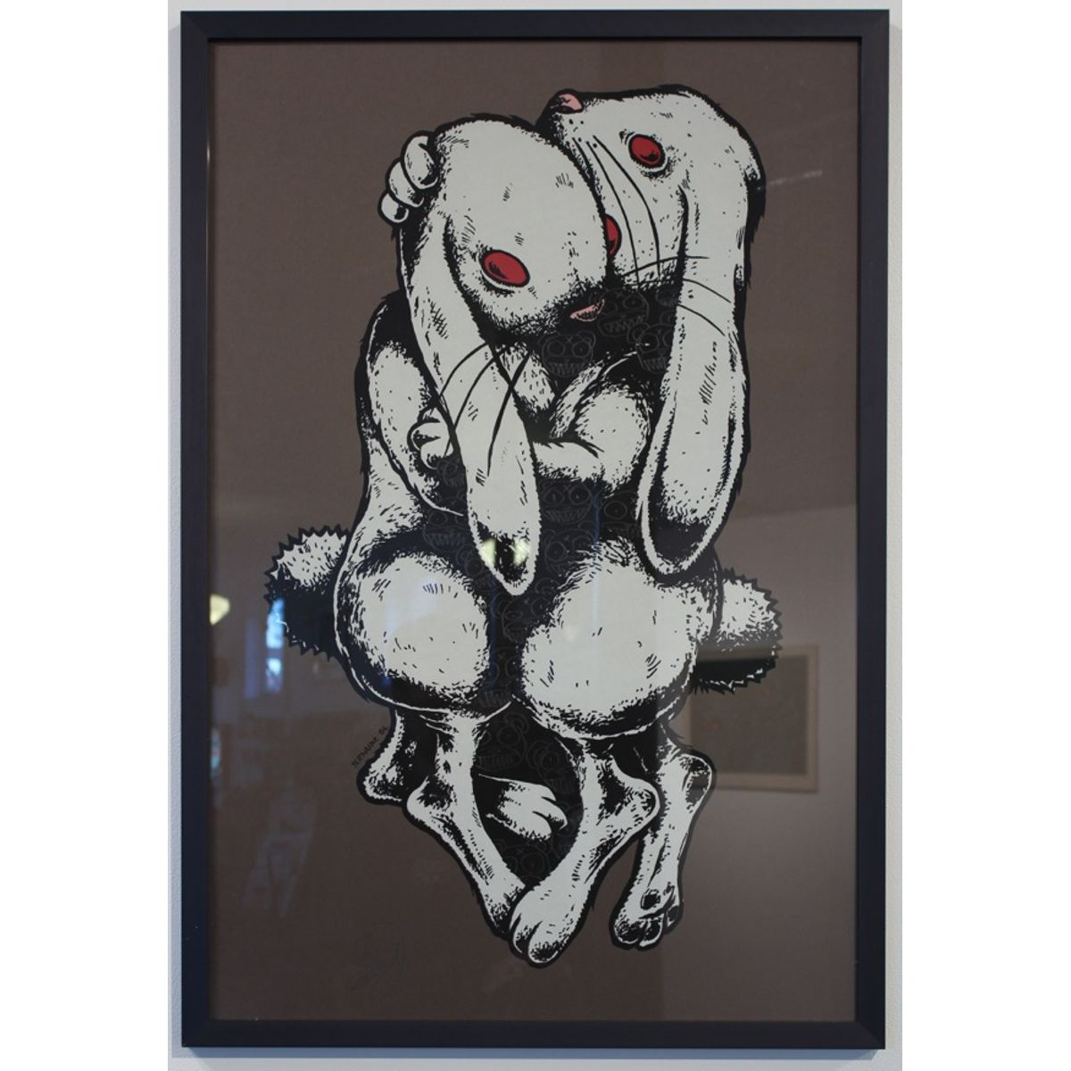 We Carry Each Other (Brown Variant) (Glow in the dark screen print, defaced by artist)