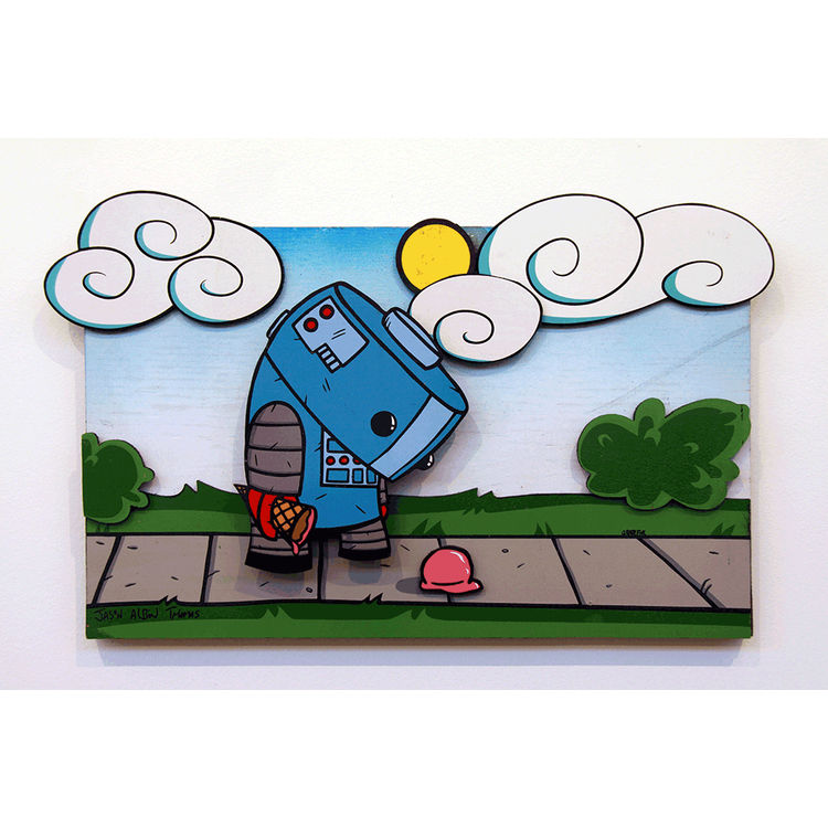 "Grateful Robot" Original by Red Rocket Farm