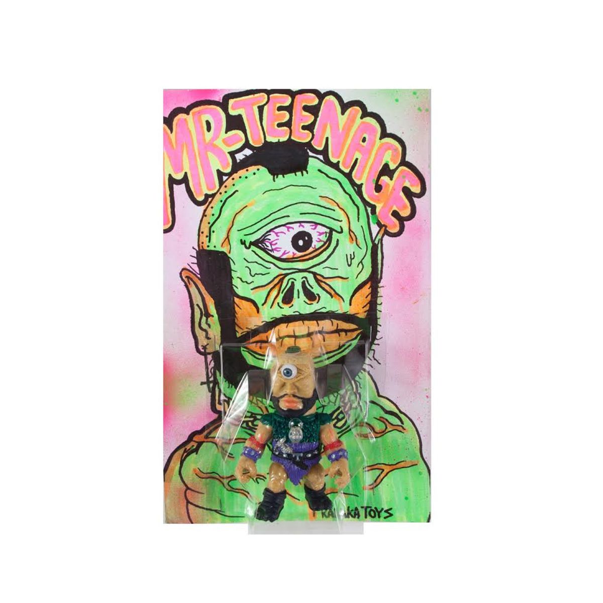 MR. TEENAGE (HANDMADE CARD, GREEN/PURPLE)