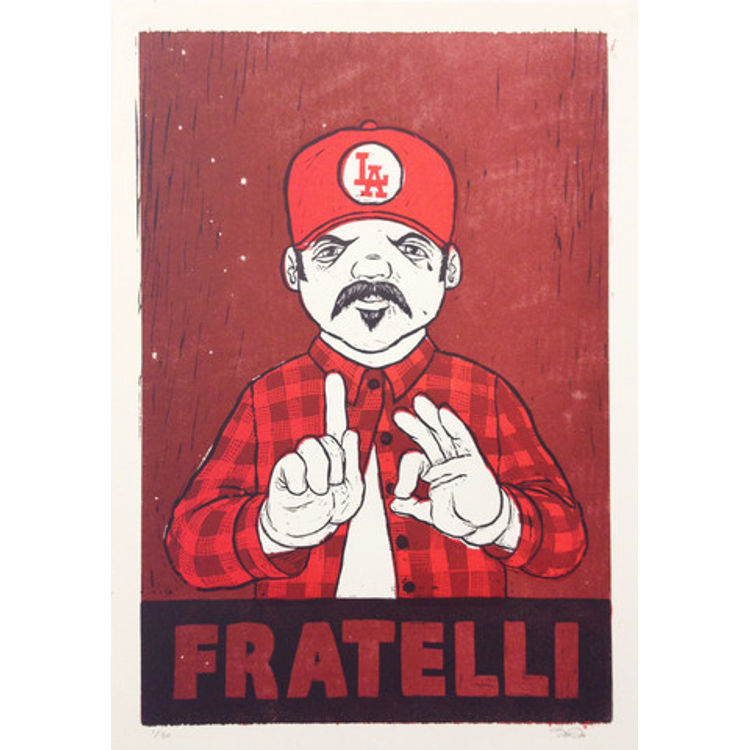 "Fratelli Red" Print by Bob Dob