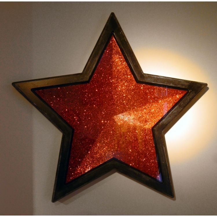 Red Glitter Star by RYCA
