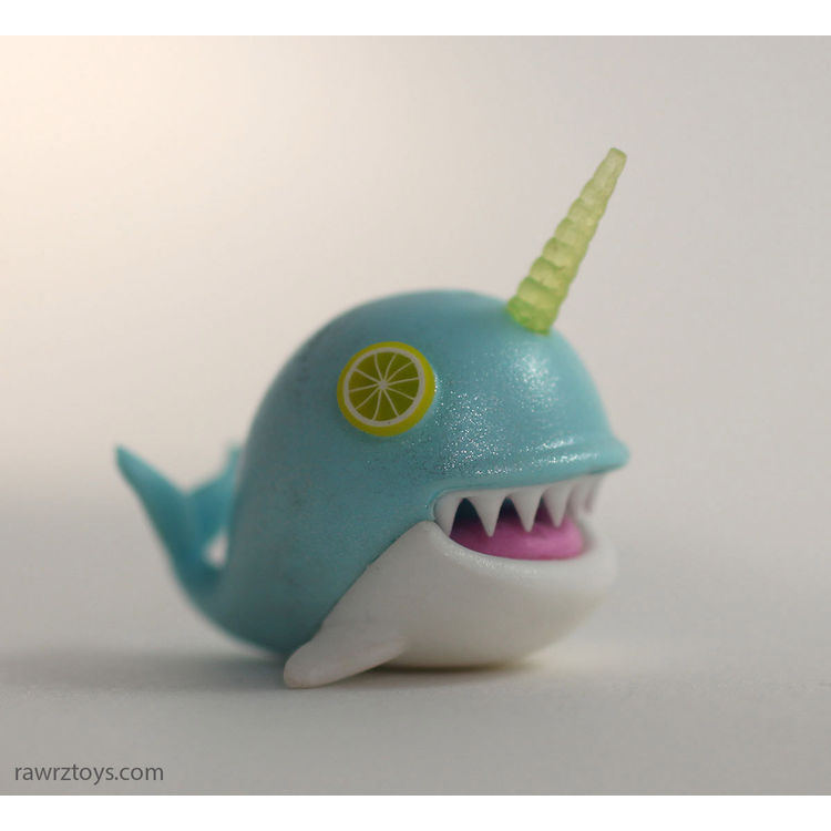 Teal Narwhal with Lemon Eyes by Victoria Rose