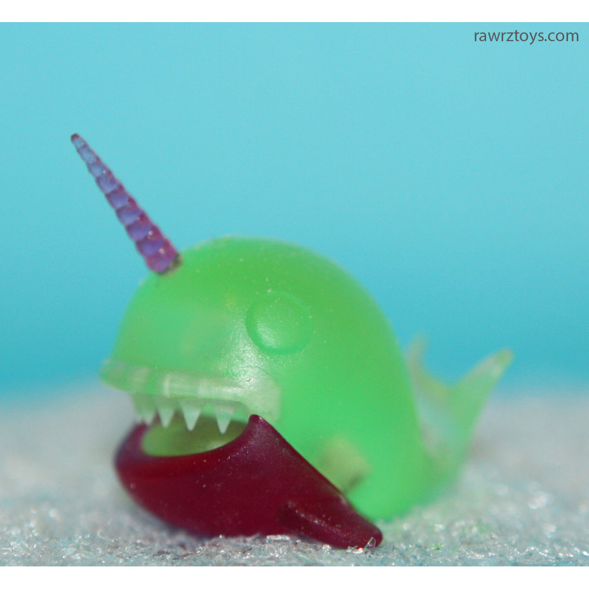 Green and Pink Clear Narwhale