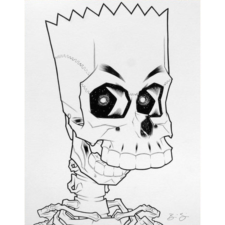 BART SIMPSON SKELETON by Brian Ewing