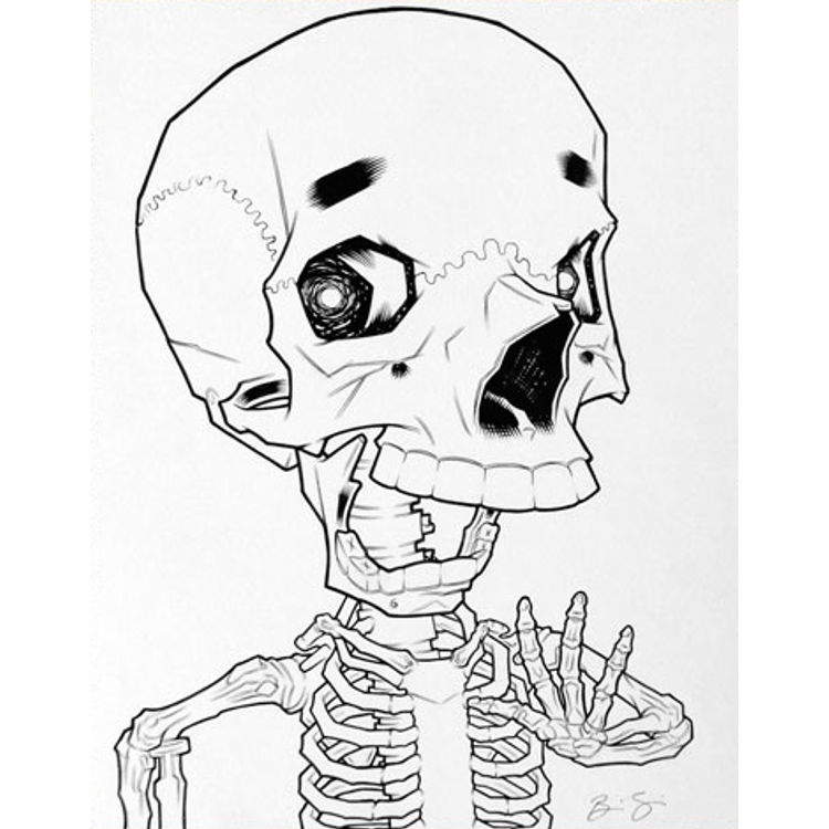 MILHOUSE VANHOUTEN SKELETON by Brian Ewing