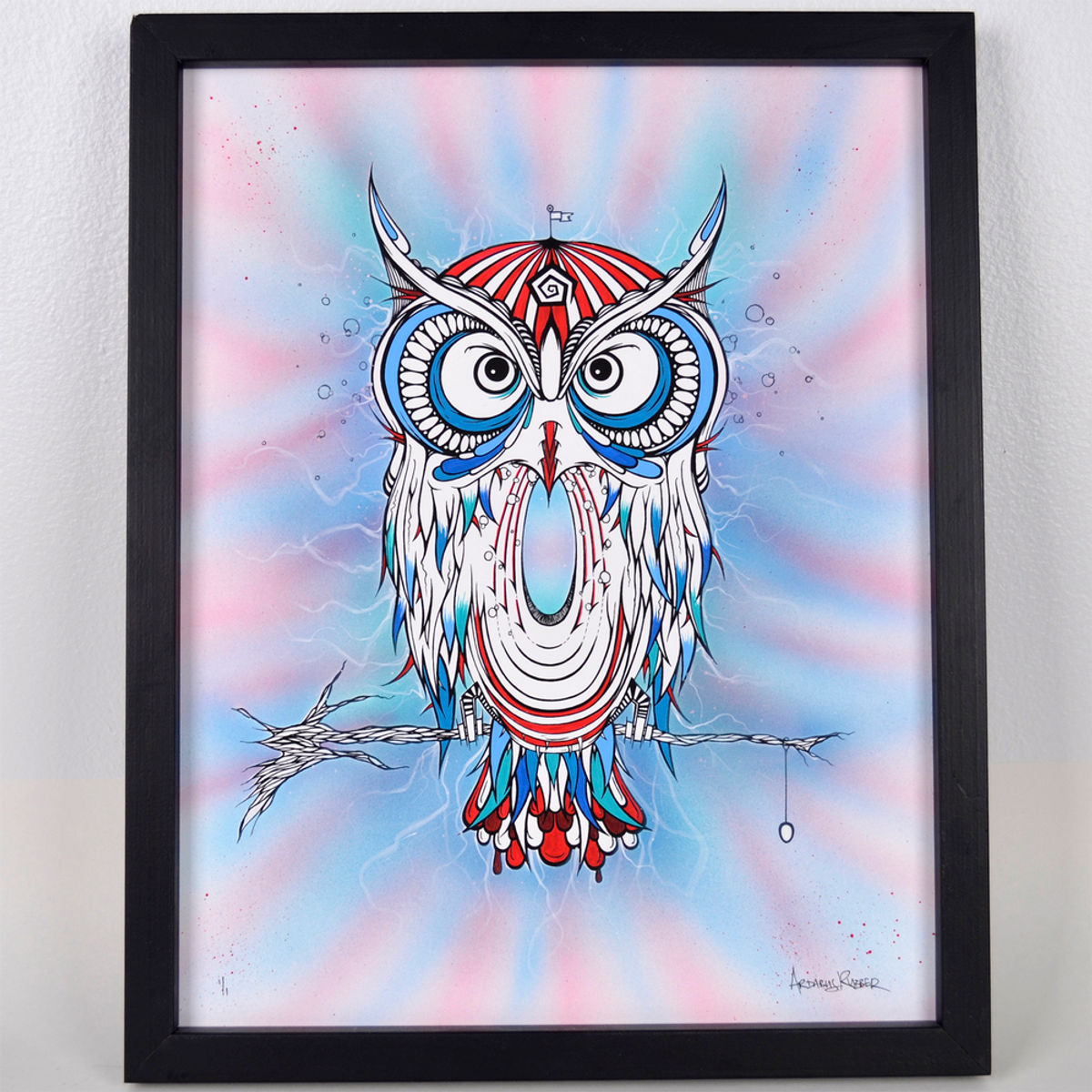 OBLIGATORY OWL HAND EMBELLISHED