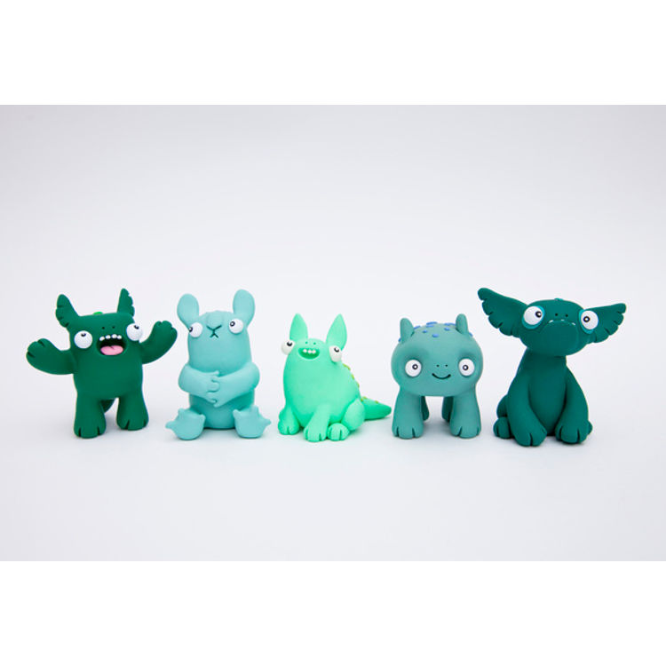 Green Beastlies (2) by Leslie Levings
