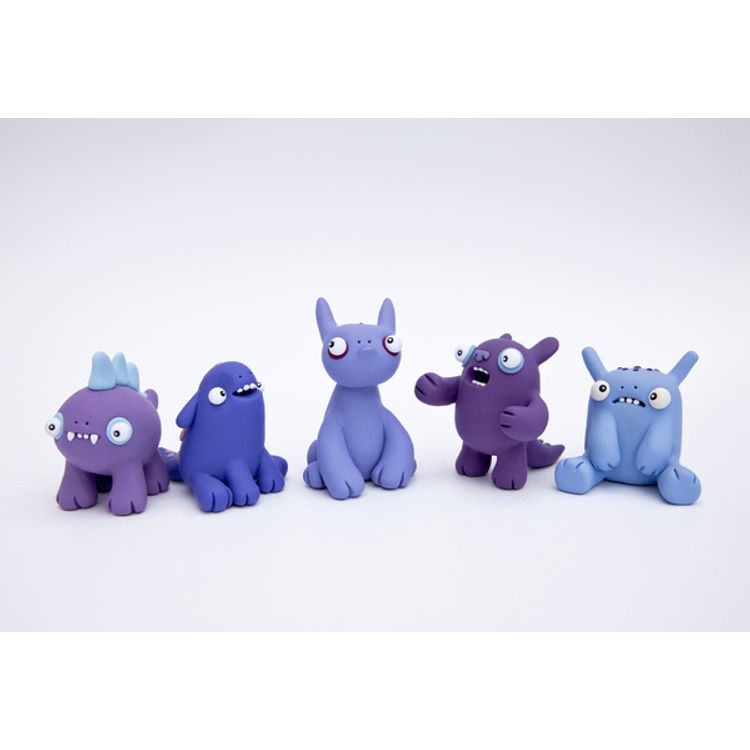 Purple Beastlies (2) by Leslie Levings