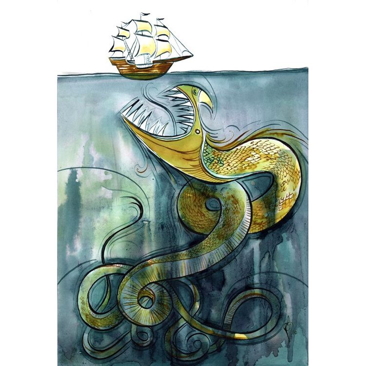 the deep, seamonster by oddFauna (Emma SanCartier)