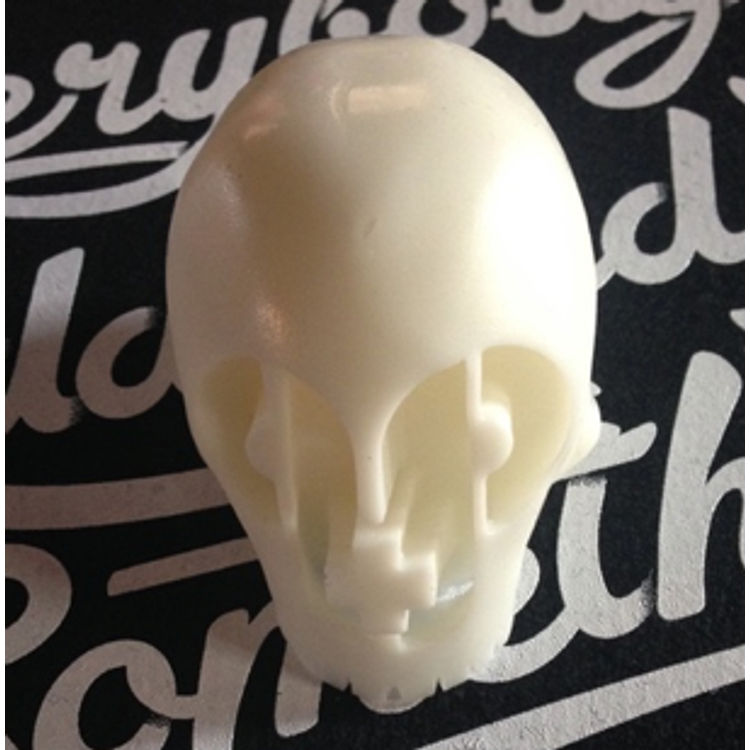 Paper+Plastick Skull (white) by DuBose Art
