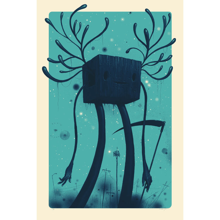 SILHOUETTED REAPER: DUSK MIDNIGHT (BLUE) by Jeff Soto