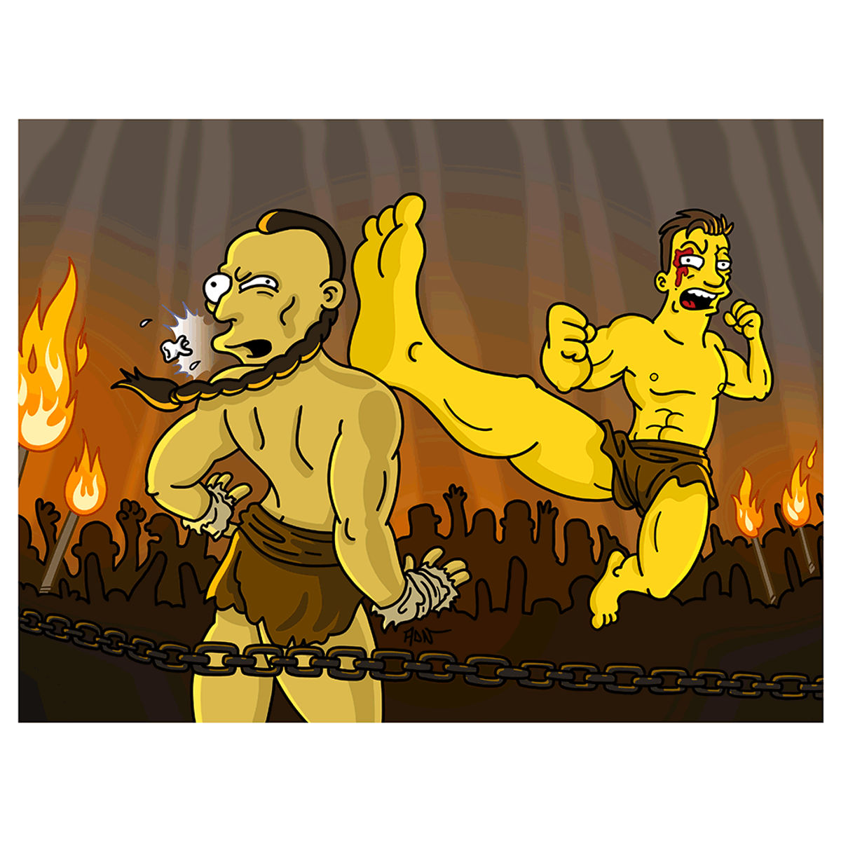 Kickboxer Simpsonized