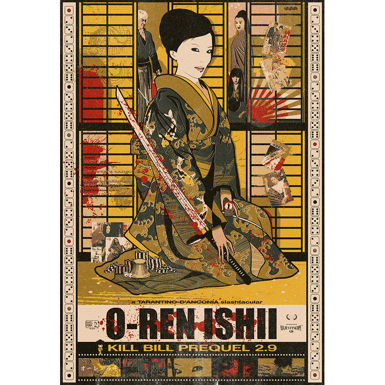 "O-Ren Ishi" Silk Scream Edition by Sean Danconia