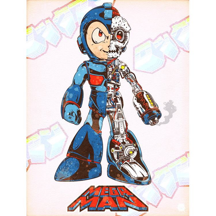"Rokkuman | Mega-Dissection | ロックマン" Smoke Mega Kanji Trans Variant by Beery Method