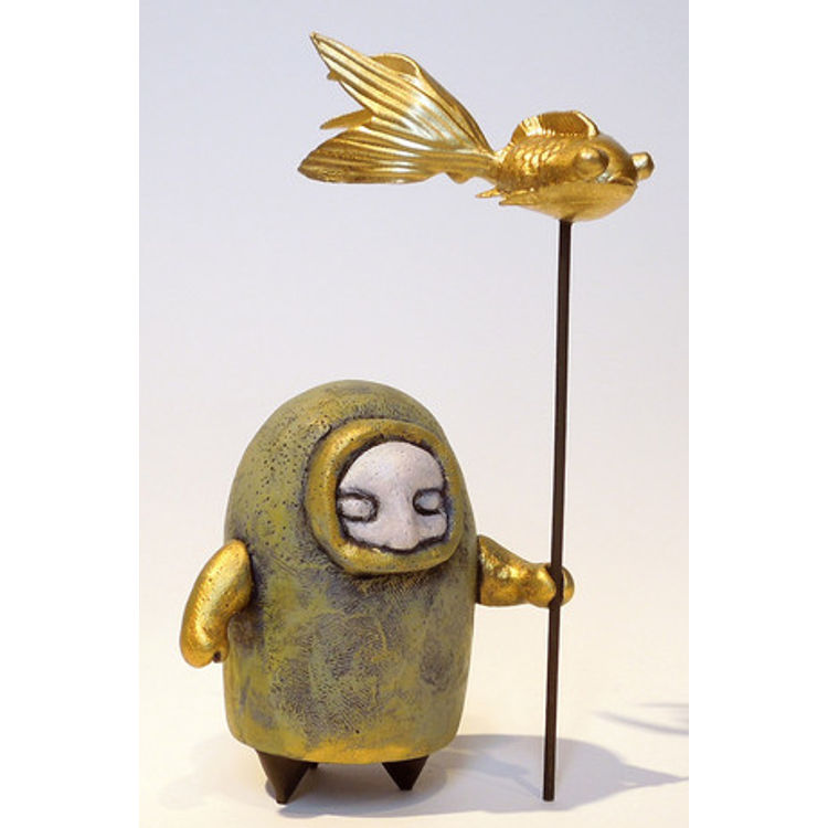 Goldfish Clan - Baltic Green Series (gold fish staff) by Steve Ferrera