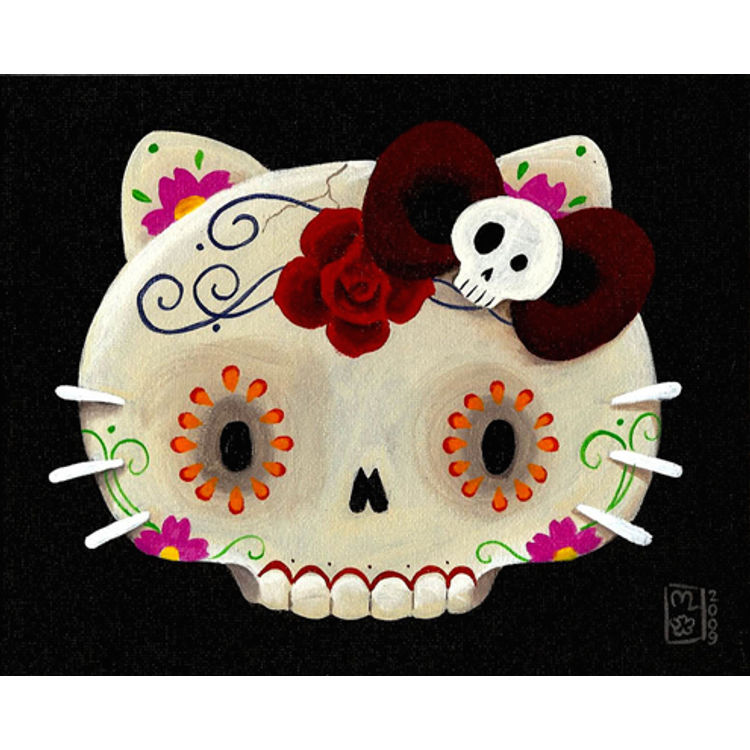 Hello Kitty Day Of The Dead Rose by Misha