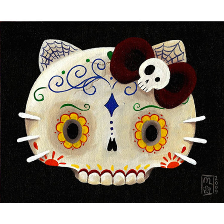 Hello Kitty Day Of The Dead Spider Webs by Misha