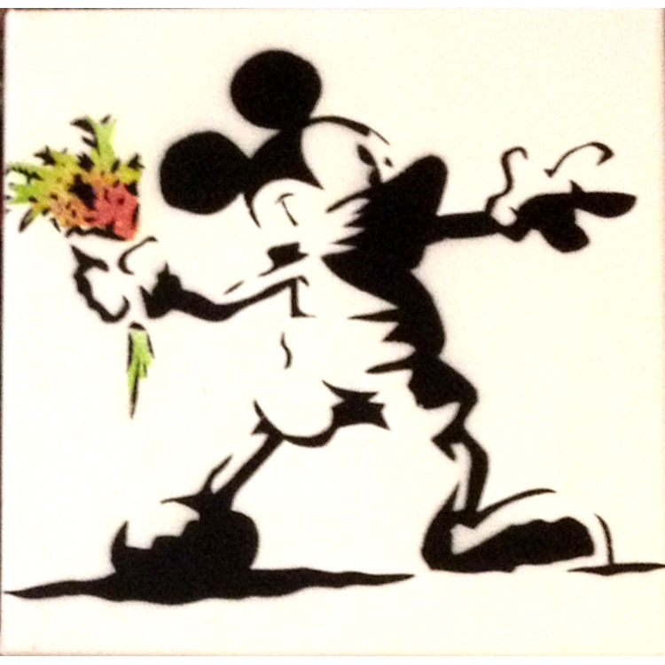 "MICKEY MOUSE BANKSY" Canvas by Eyesaw