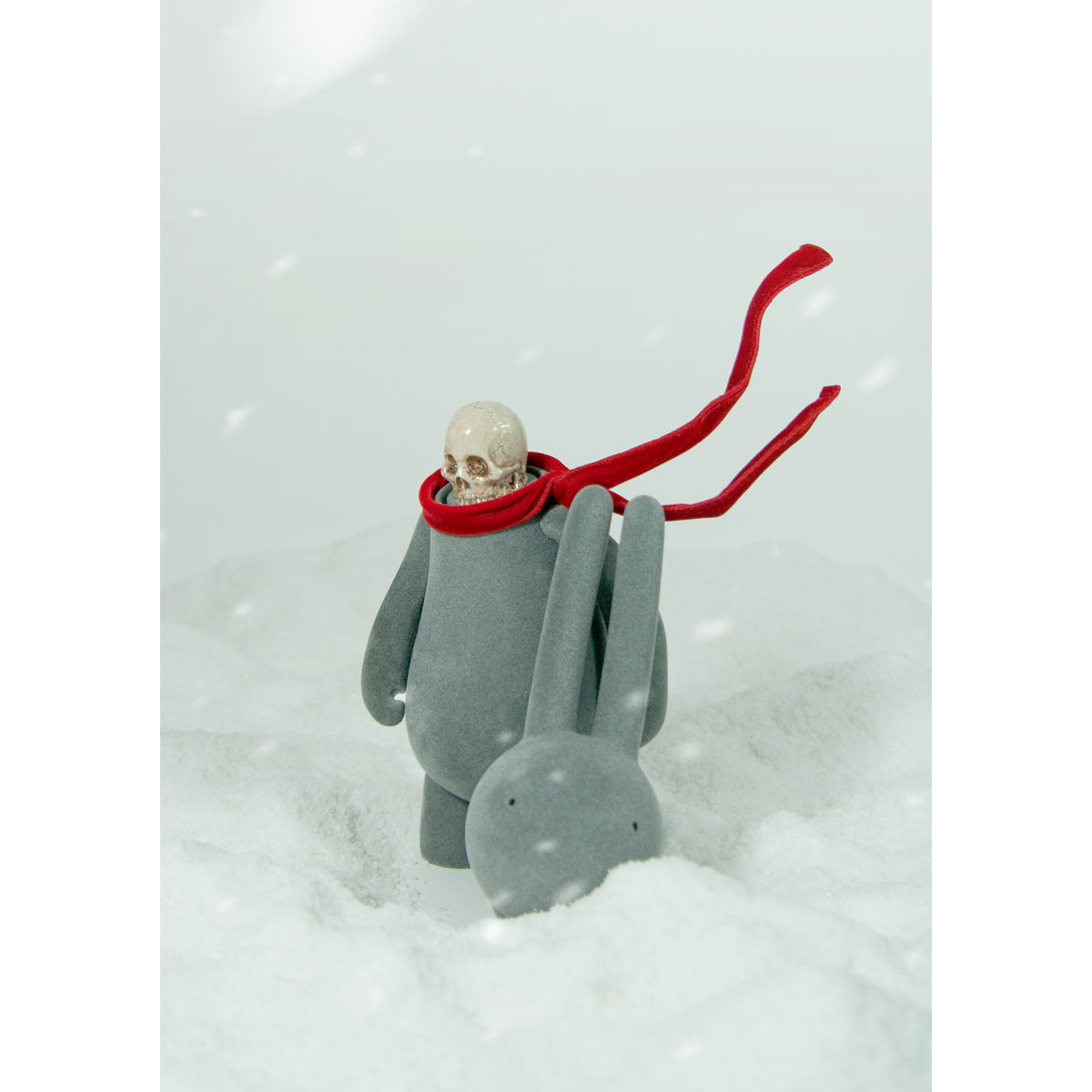 PETIT LAPIN 'blowing in the wind' Edition - FLOCKED Grey