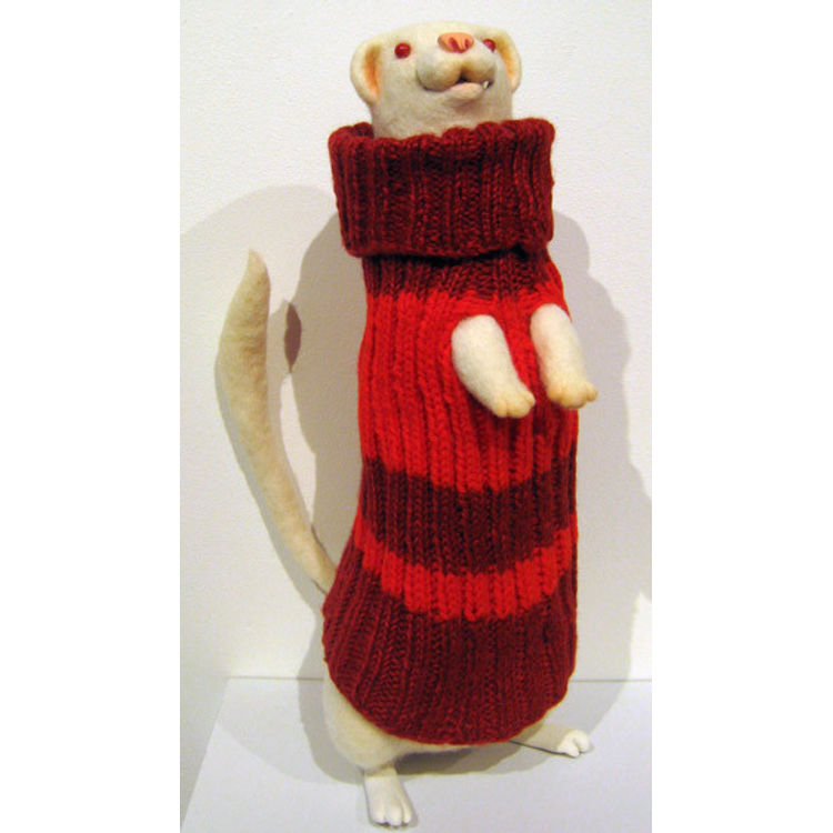Snaggs, the Sweater Ferret by Steph Laberis