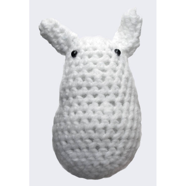 Totoro Plush (Small White) by Hooked Hands