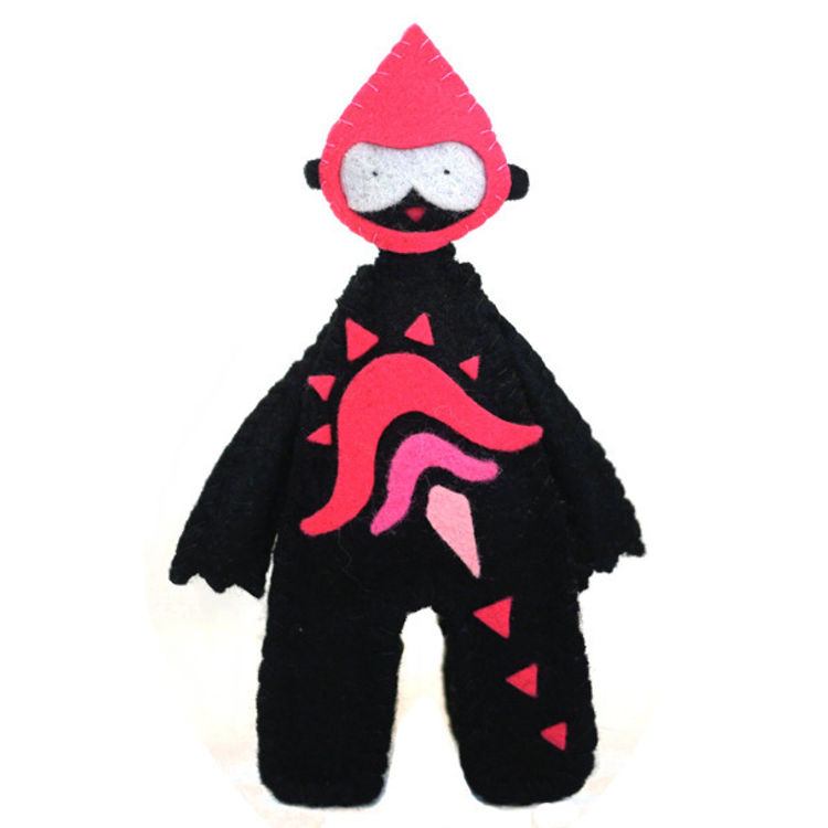 Muju Deep Water Felt Sculpture - Pink by Miss Muju
