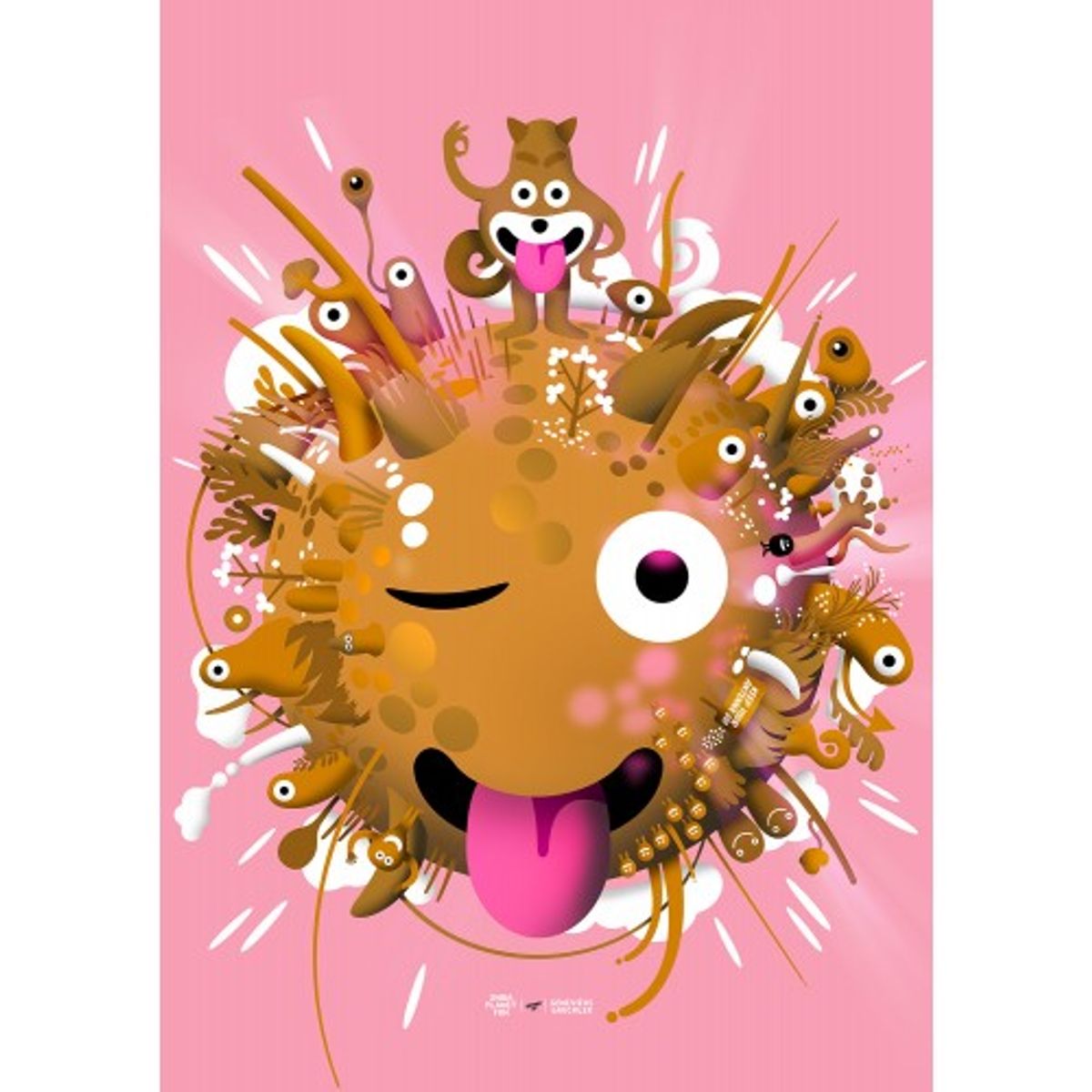 "Shiba Planet Fun" Print