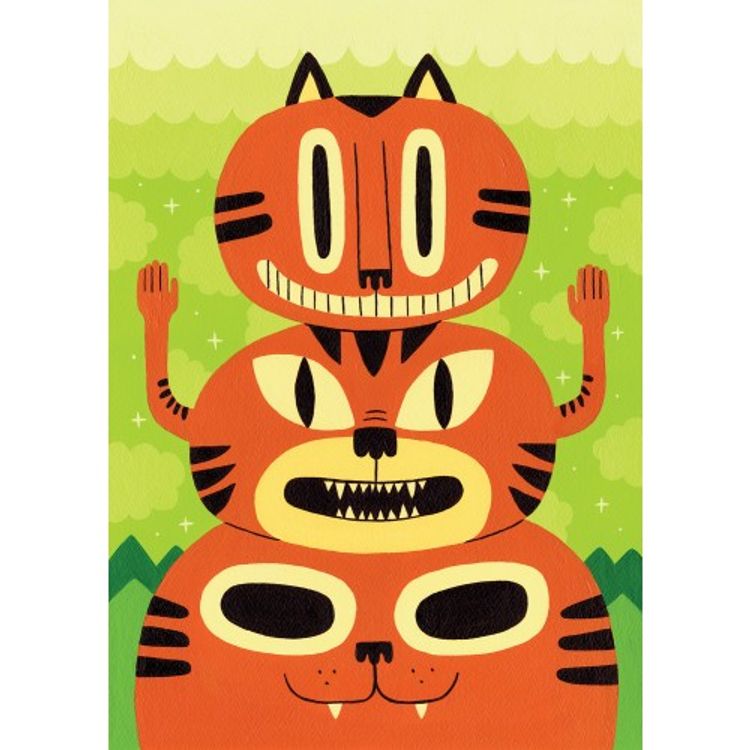 "Cat Totem" Print by Jack Teagle