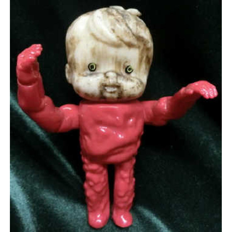 Grody Shogun CUSTOM head / children / red x cream molding by Grody Shogun