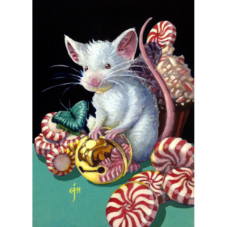 Peppermint White Gold Mouse by Erich J. Moffitt