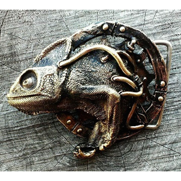 Cyberpunk Chameleon Buckle by Stephan Webb