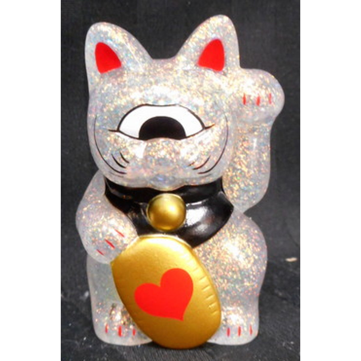 Fortune Cat Baby ( Aurora giga mix lame clear molding / oval : Heart )