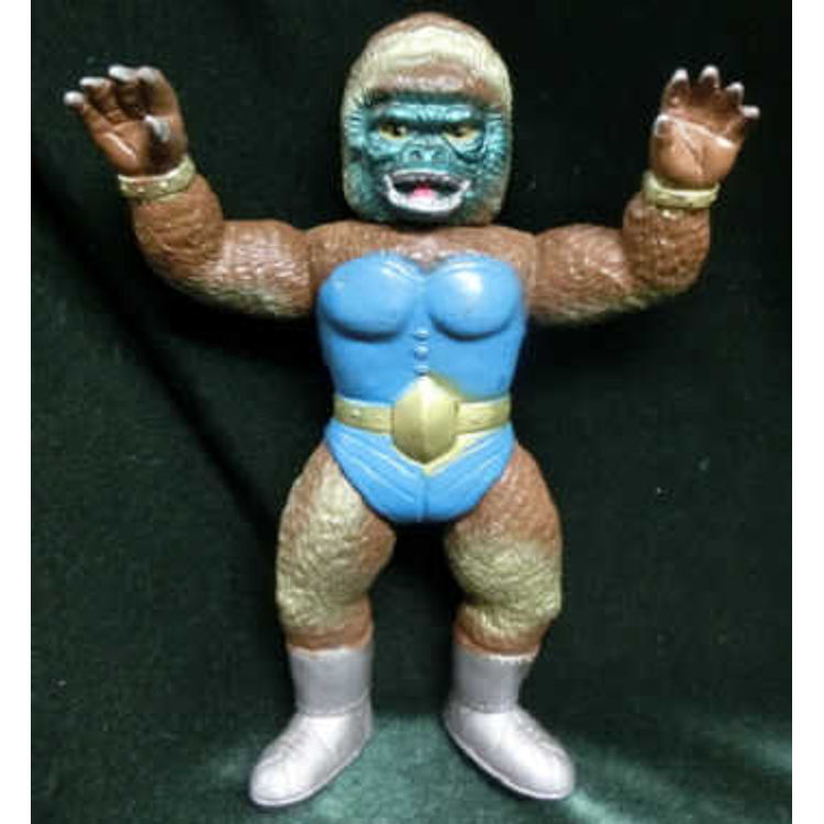 Masudaya Spectreman standard size Soft Vinyl Ape Man error ( molding / blue color ) by Masudaya