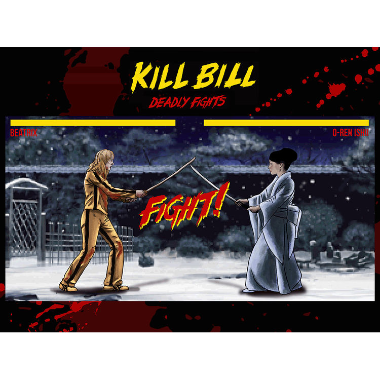 Kill Bill Deadly Fights, House Of Blue Leaves Winter Garden by Daniel Nash