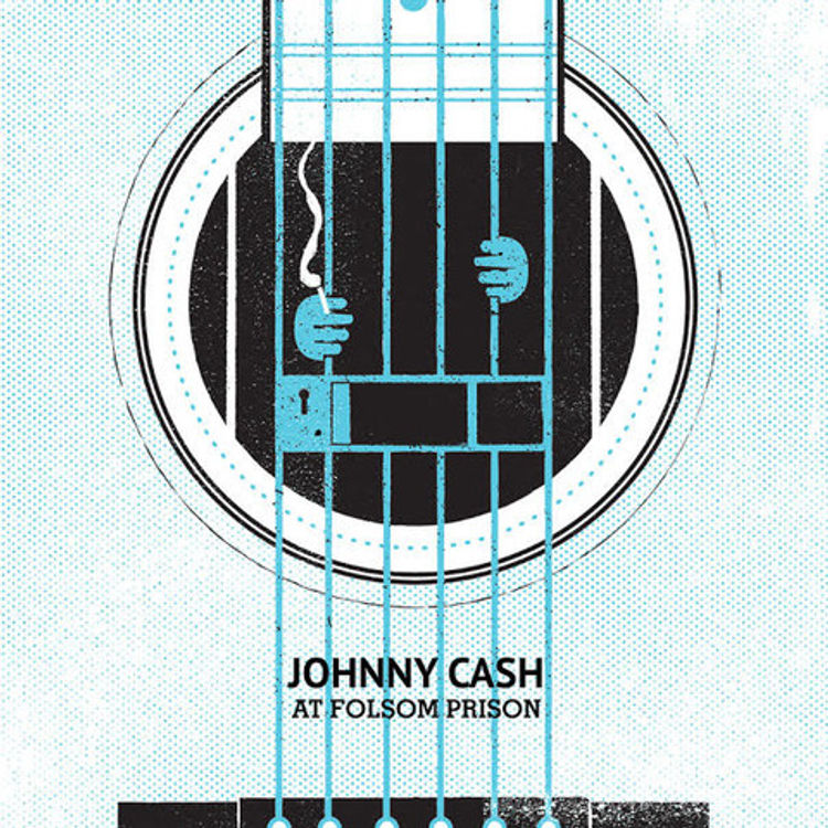 Johnny Cash at Folsom Prison (Blue Variant) by James Olstein