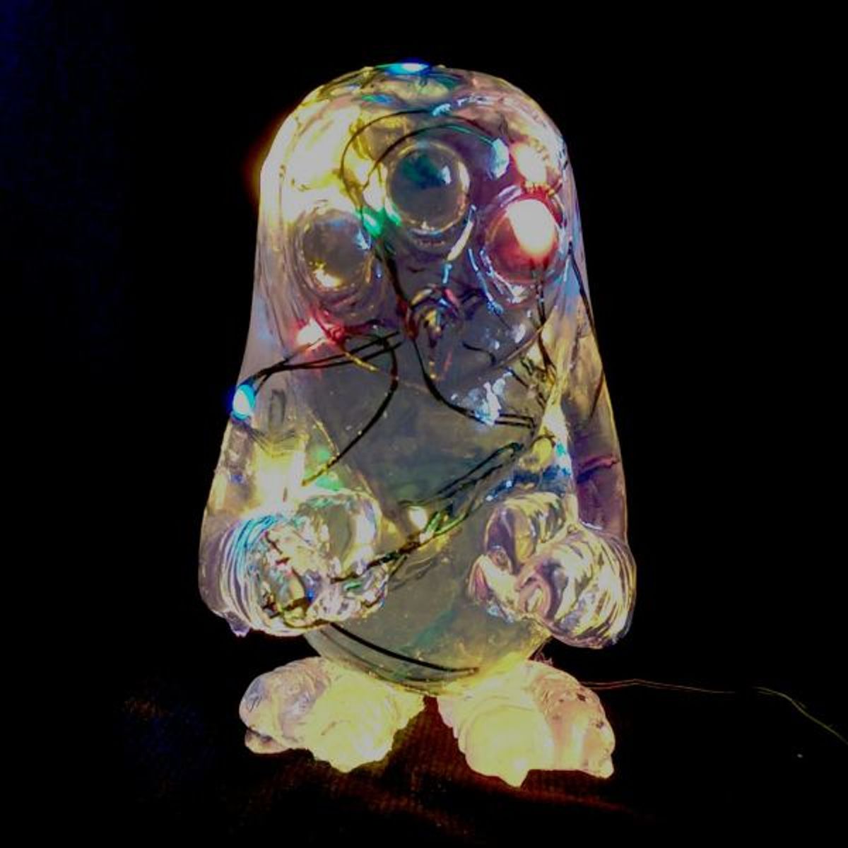 Christmas Lights Frozen in Ice