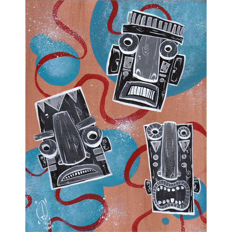 3 Tikis by Bill Hewitt