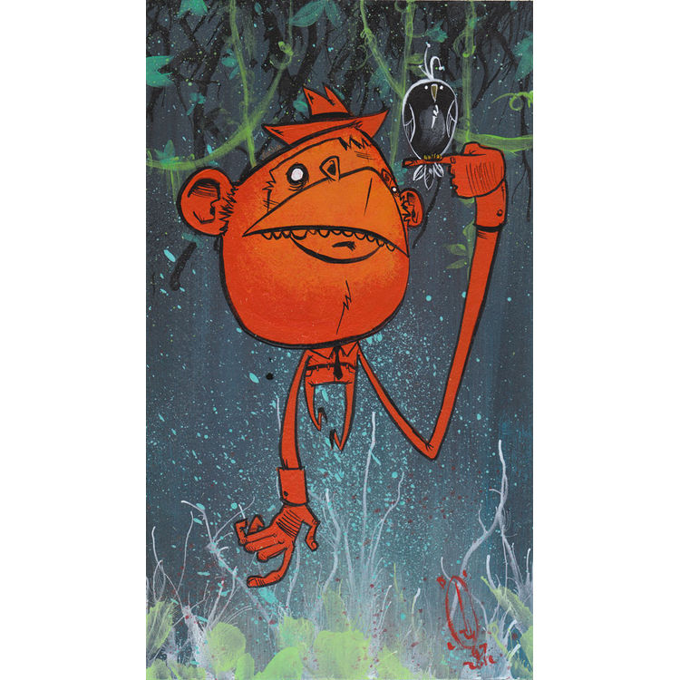 Orange Monkey 1 by Bill Hewitt